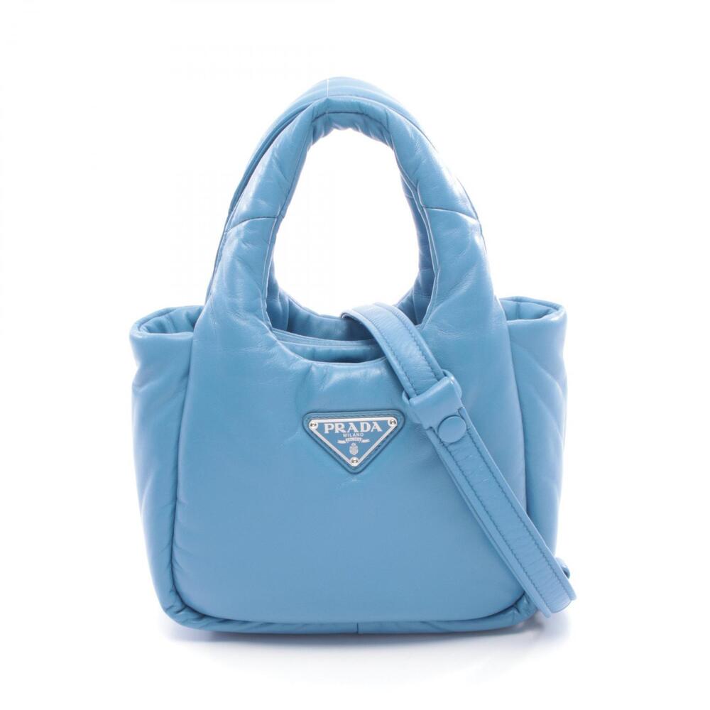 Prada Padded Quilted handbag leather blue